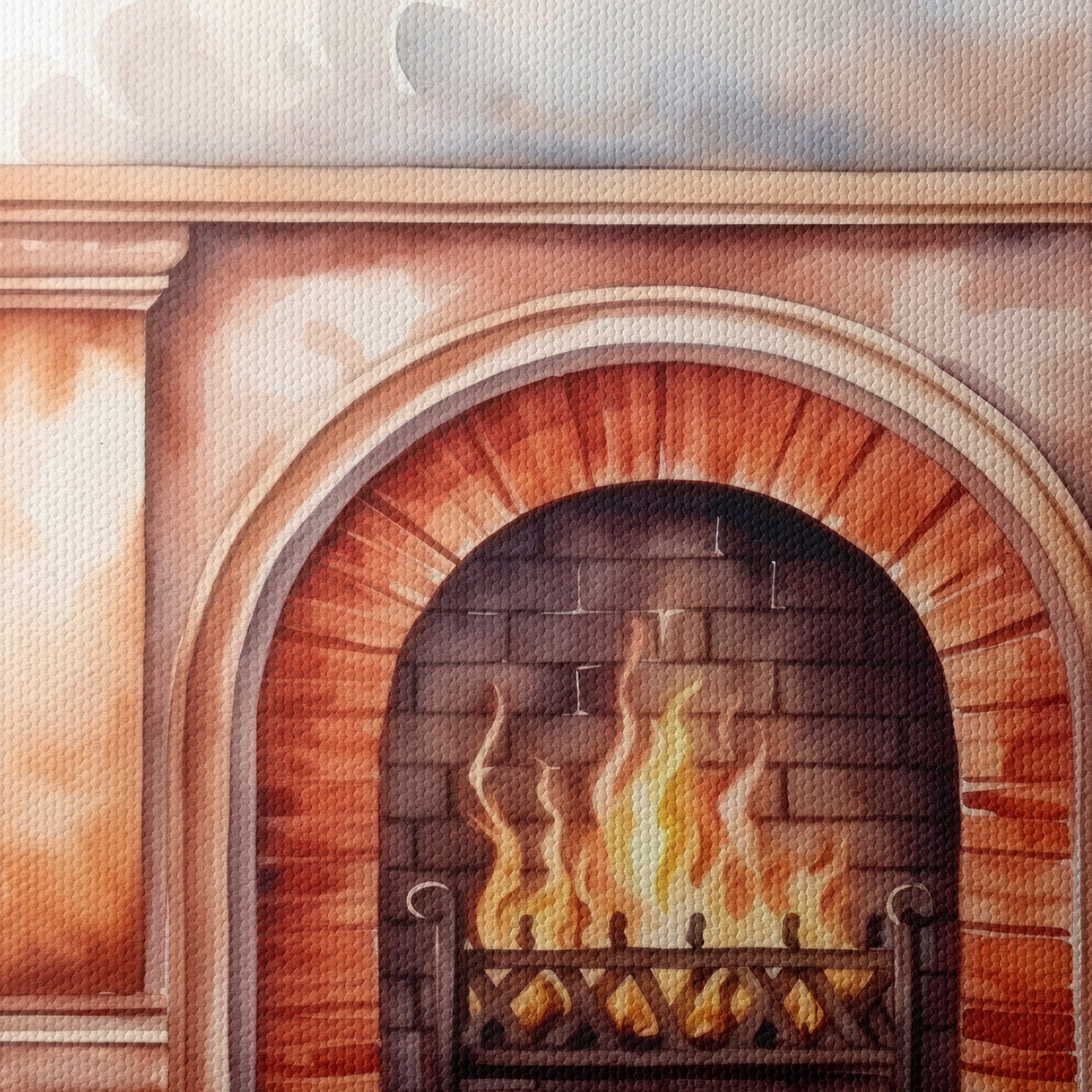 Warm Cozy Fireplace Illustration - Image 4