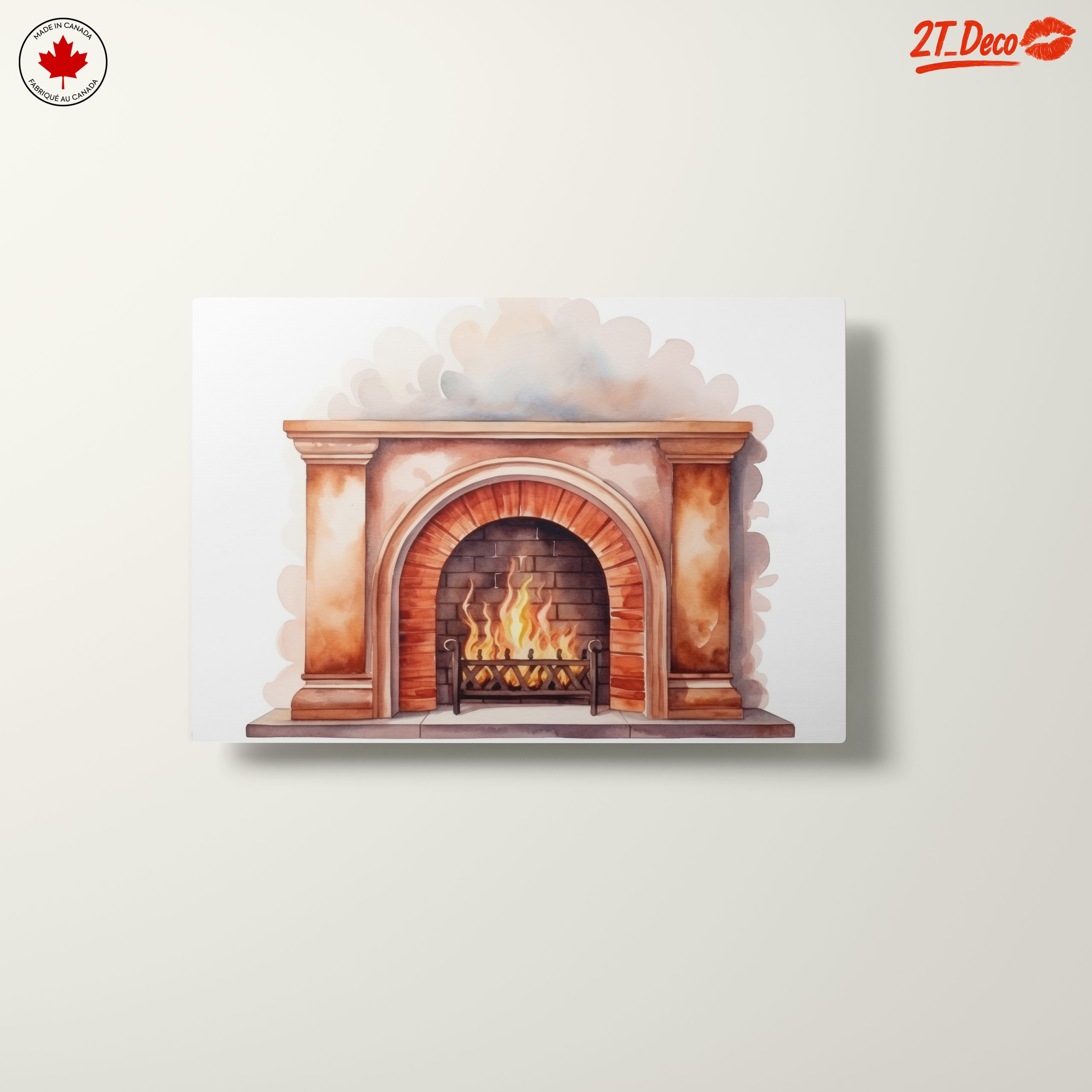 Warm Cozy Fireplace Illustration - Image 10