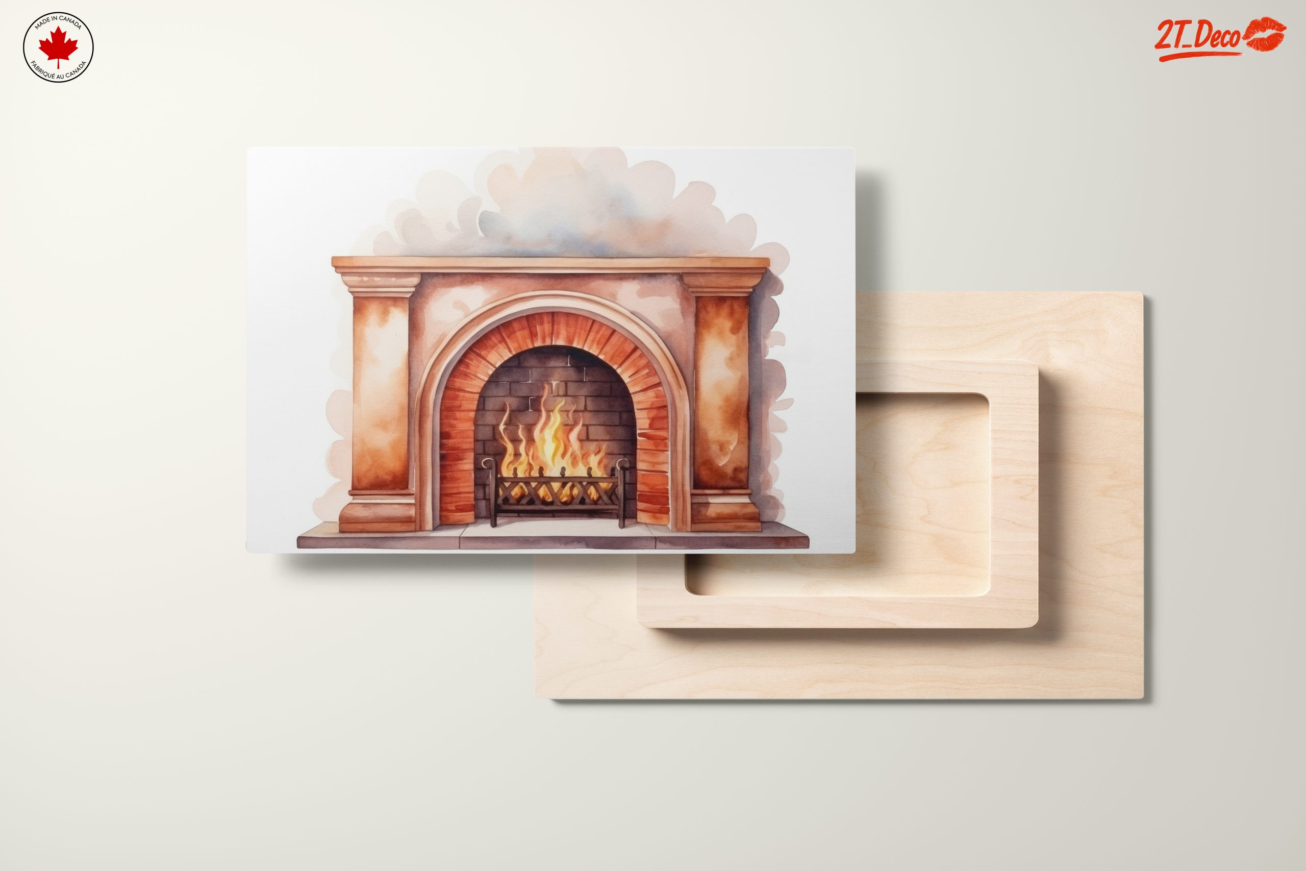 Warm Cozy Fireplace Illustration - Image 11