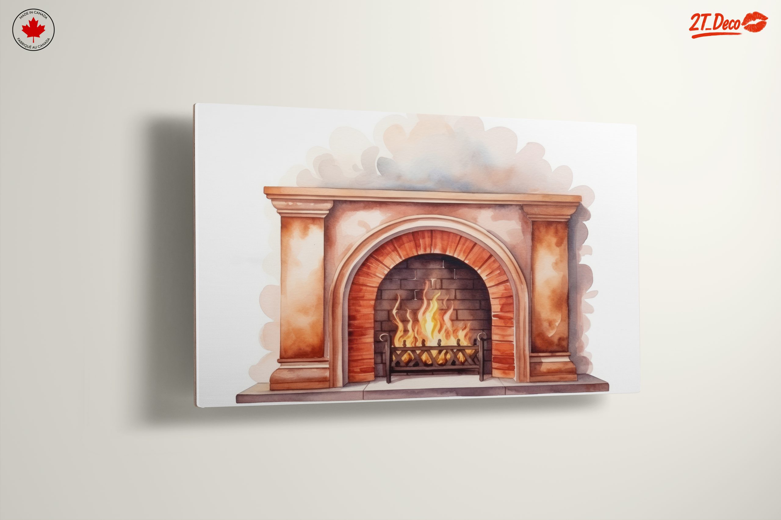 Warm Cozy Fireplace Illustration - Image 13
