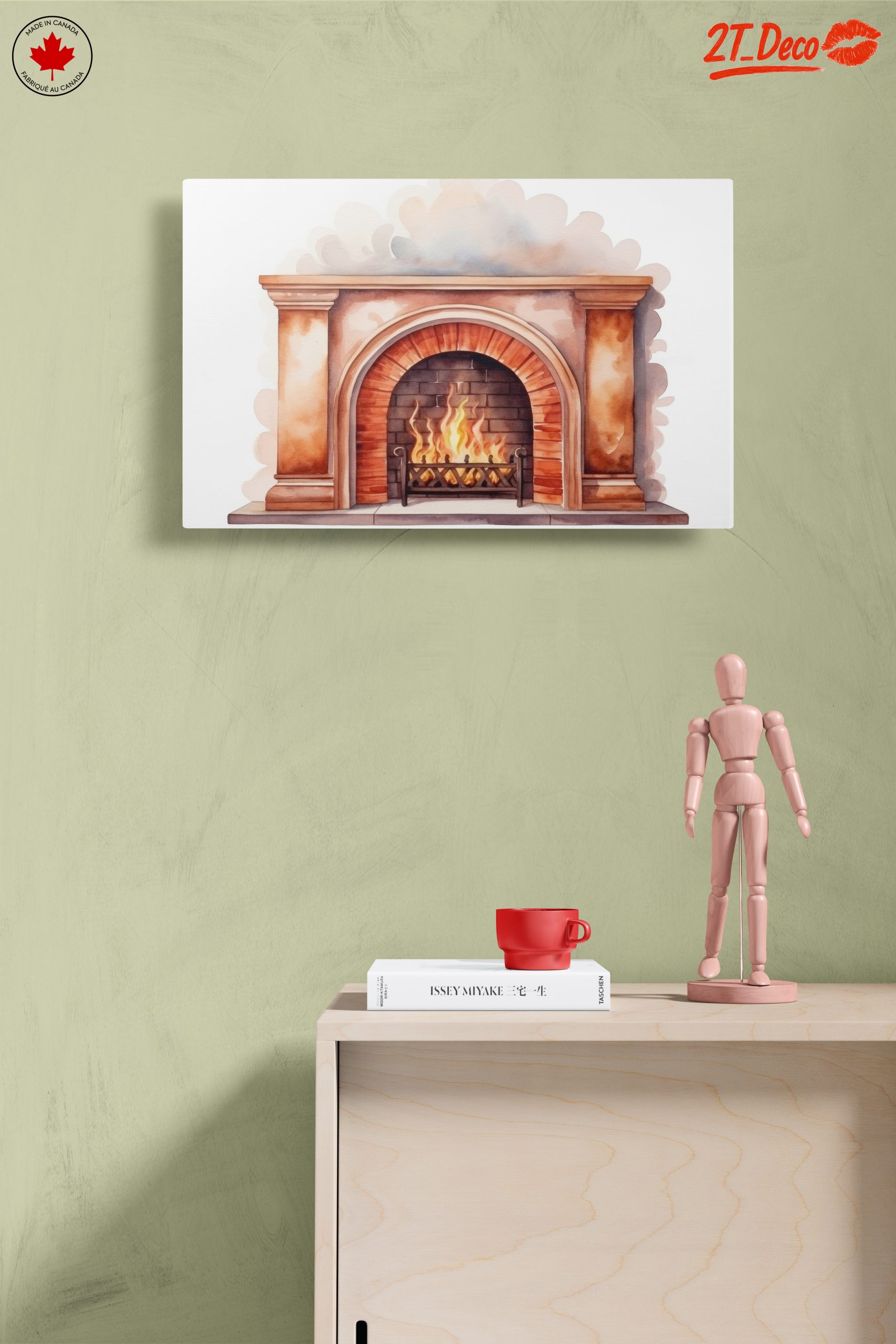 Warm Cozy Fireplace Illustration - Image 14