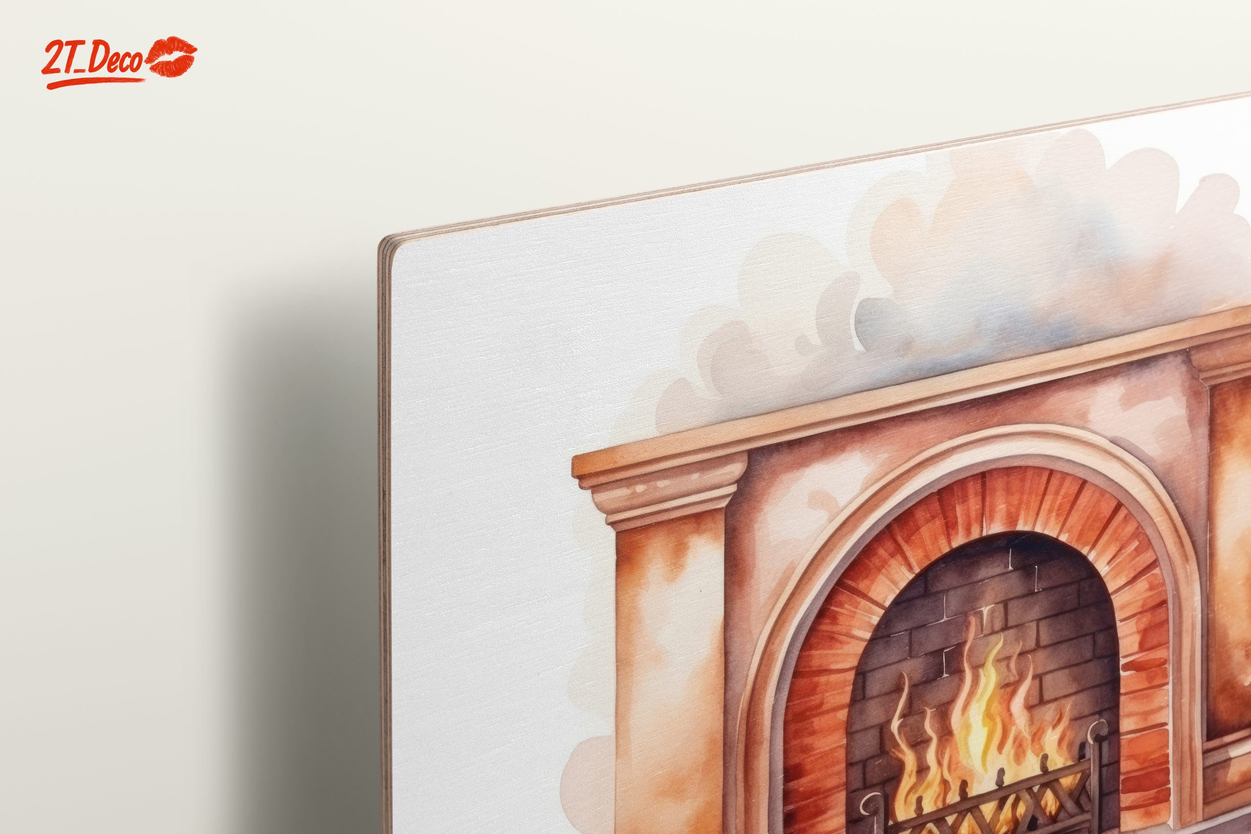 Warm Cozy Fireplace Illustration - Image 15