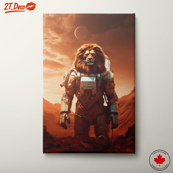 Dynamic Lion Space Adventure Artwork