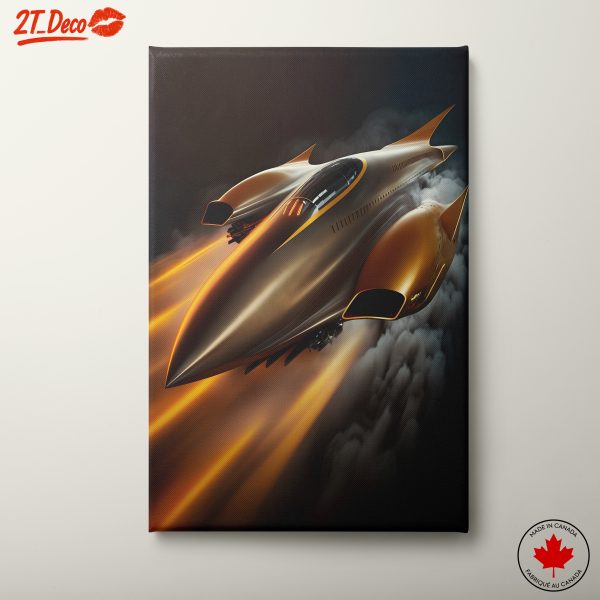 Sleek Futuristic Spacecraft Artwork