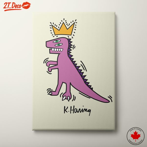 Playful Dinosaur Character with Crown