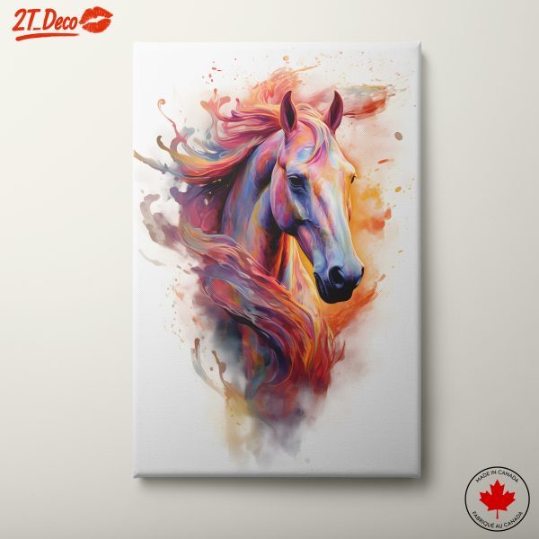 Vibrant Horse Portrait Colorful Animal Art