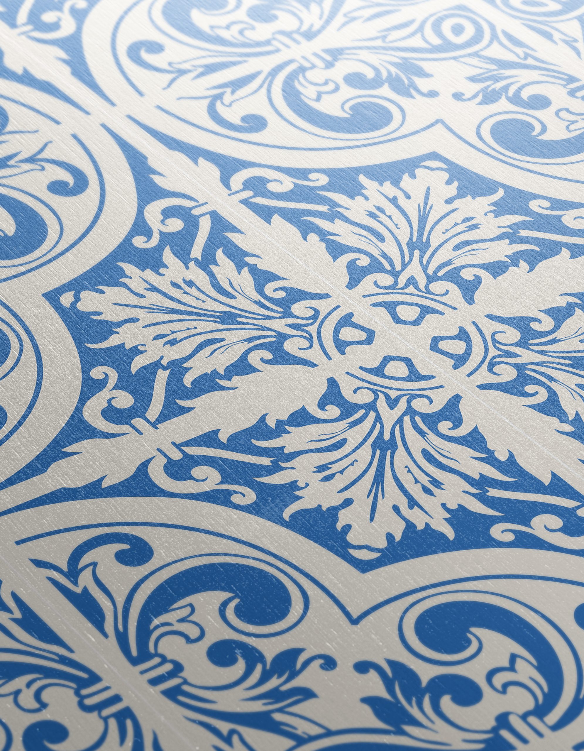 Intricate Floral Pattern in Blue and White - Image 12
