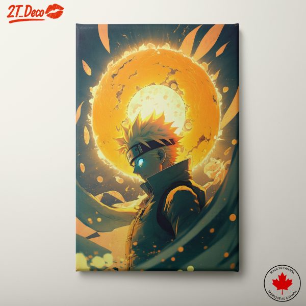 Dynamic Naruto Artwork Featuring Fiery Background