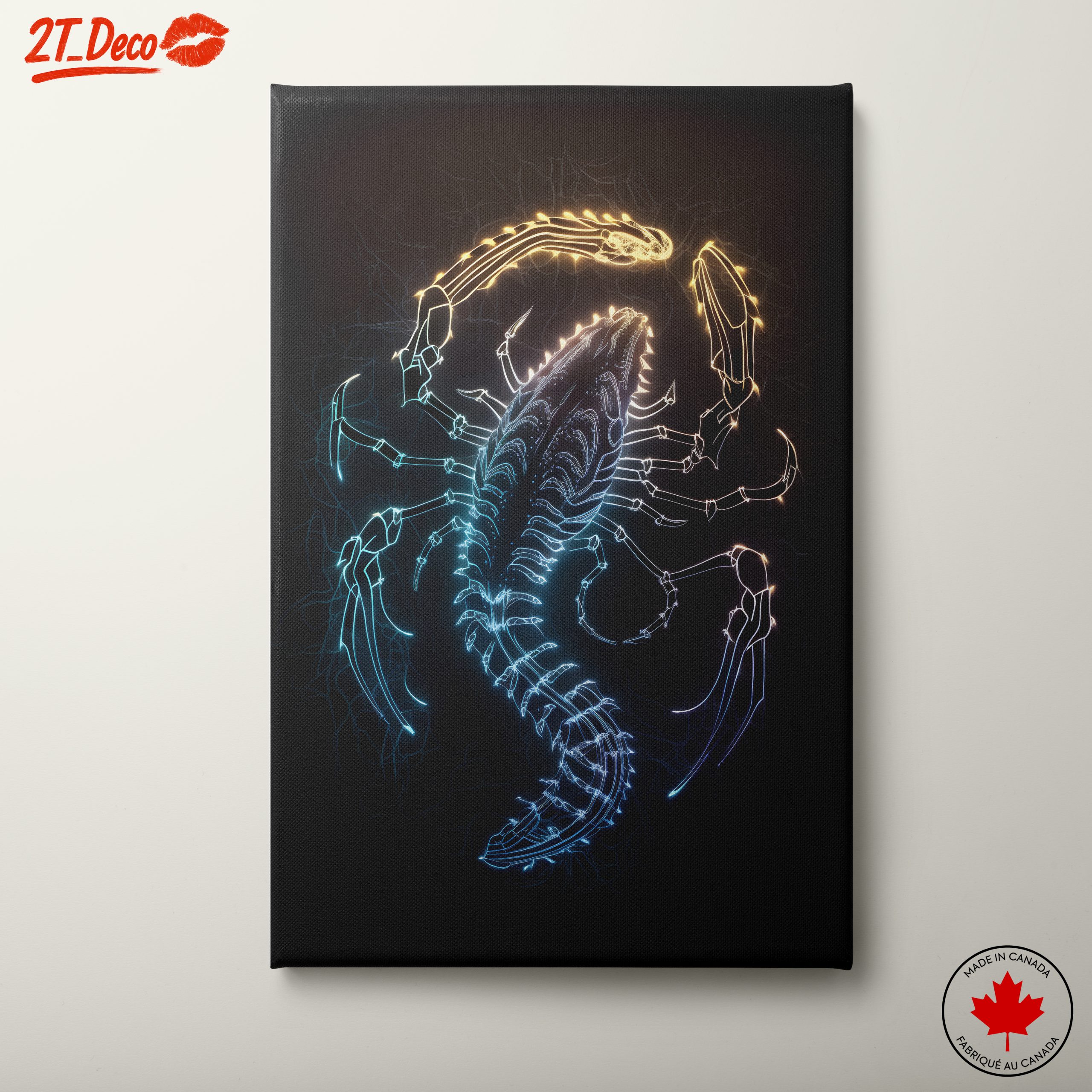 Vibrant Neon Scorpion Artwork