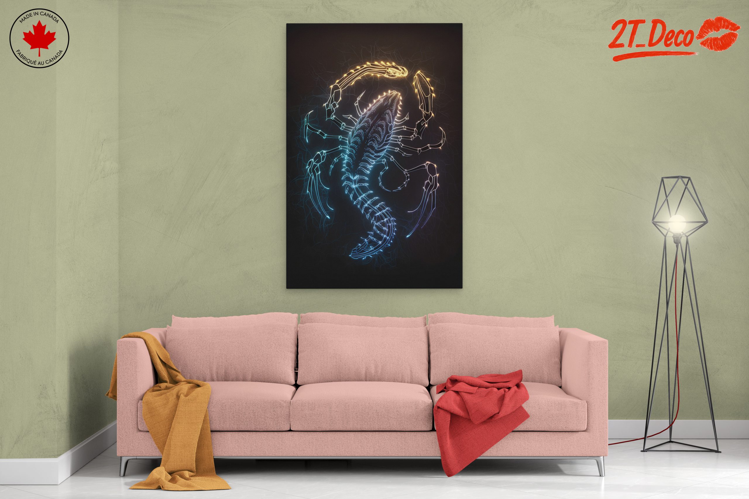 Vibrant Neon Scorpion Artwork - Image 2