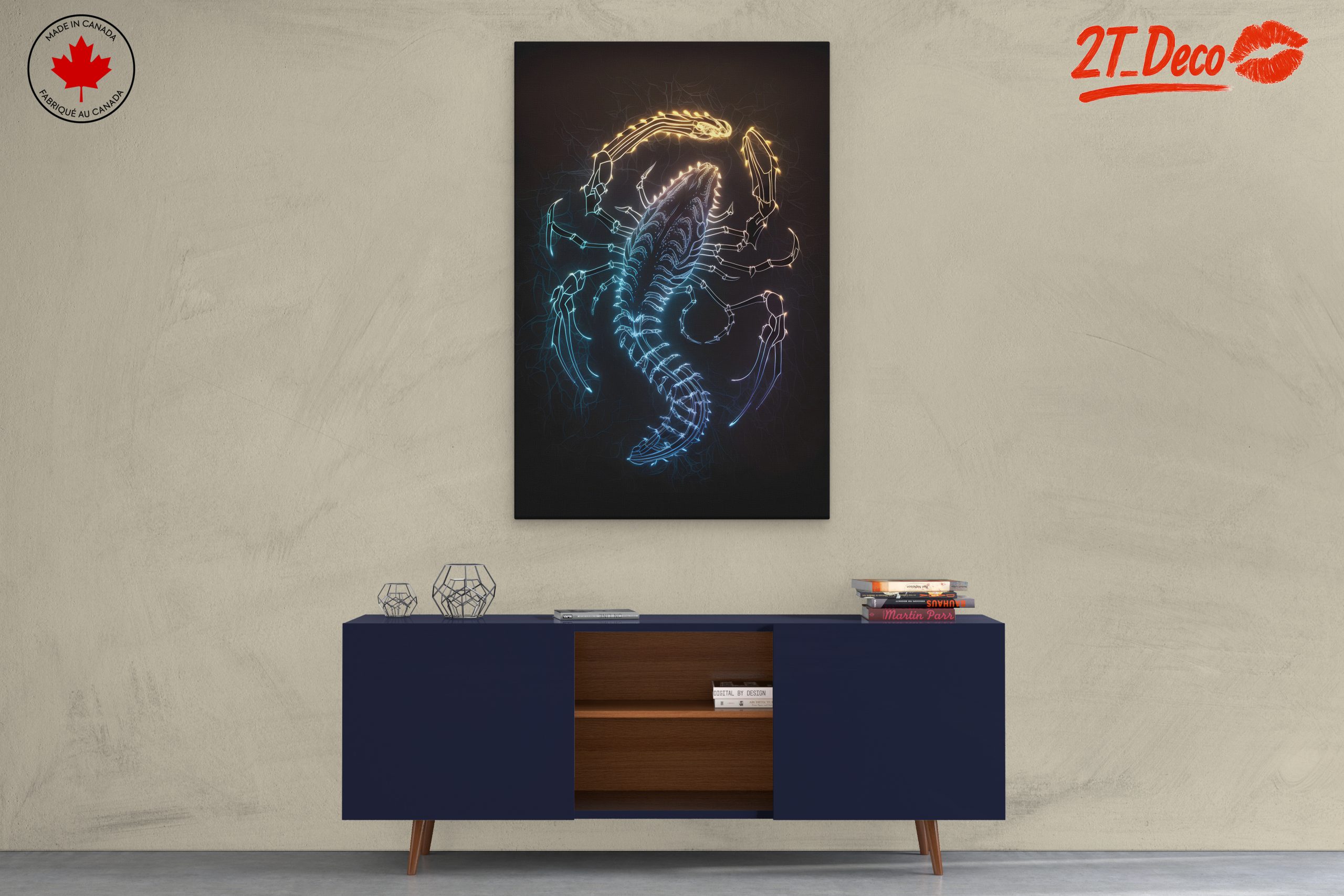 Vibrant Neon Scorpion Artwork - Image 3