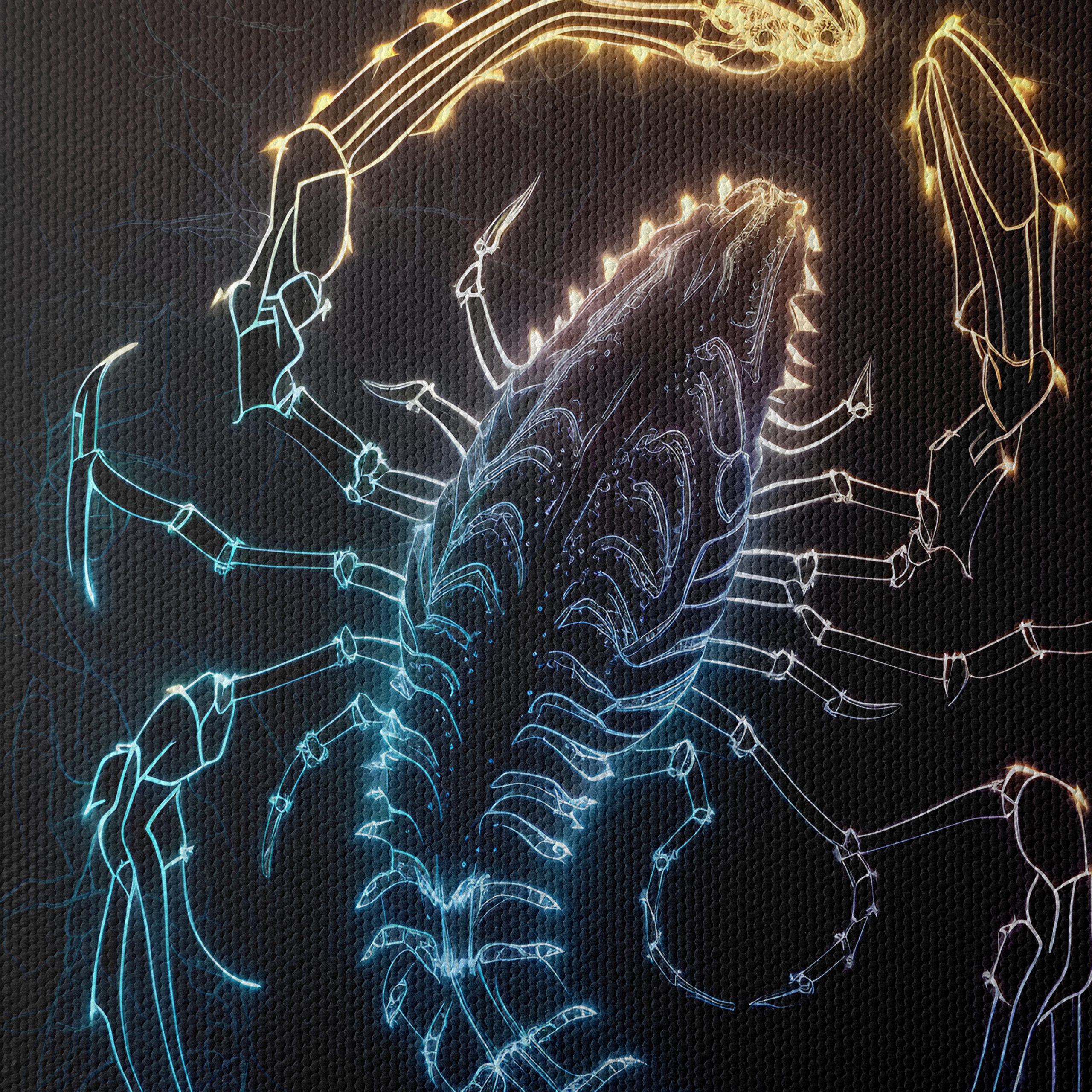 Vibrant Neon Scorpion Artwork - Image 4