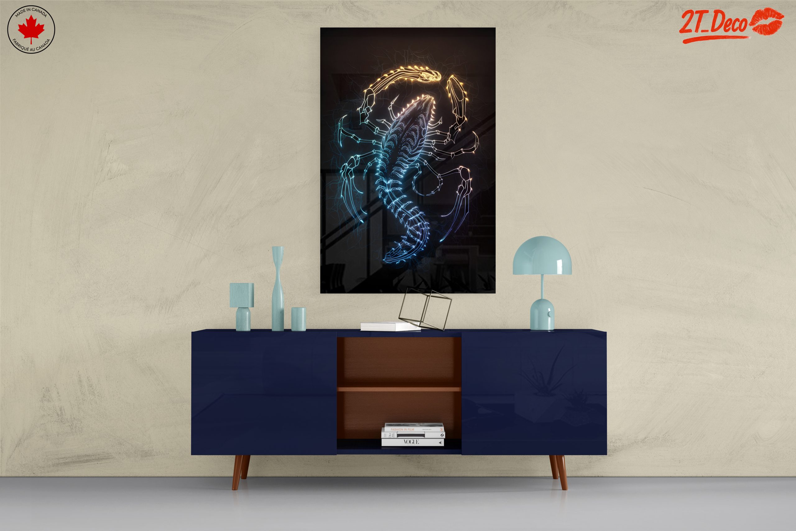 Vibrant Neon Scorpion Artwork - Image 8