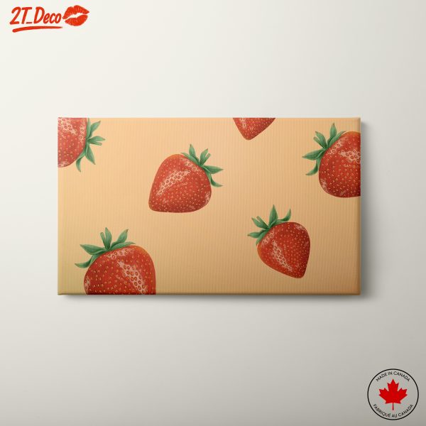 Stylized Strawberries on Soft Background