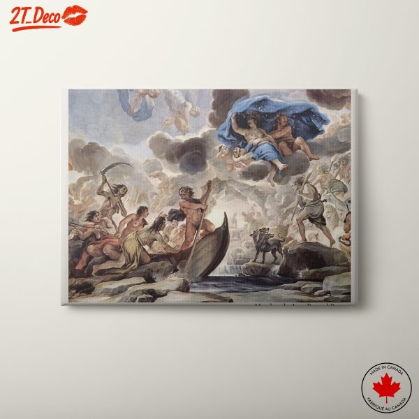 Morpheus and Mythological Figures in Cloudy Sky