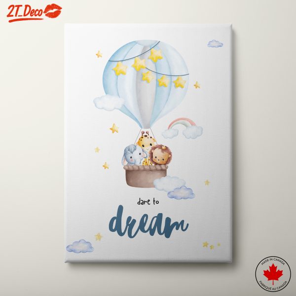 Whimsical Hot Air Balloon with Cute Animals