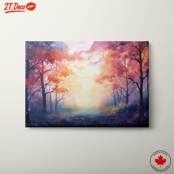 Colorful Abstract Forest Scene