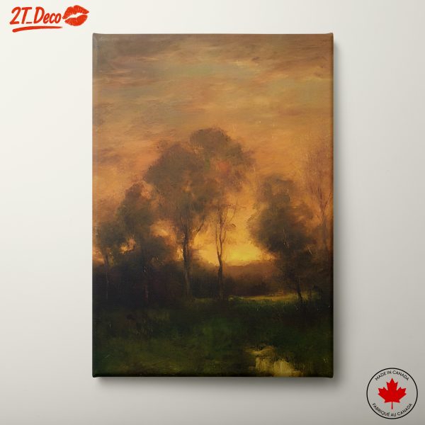 Abstract Landscape with Trees at Dusk