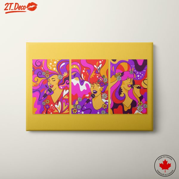 Vibrant Contemporary Music Art Featuring Singers