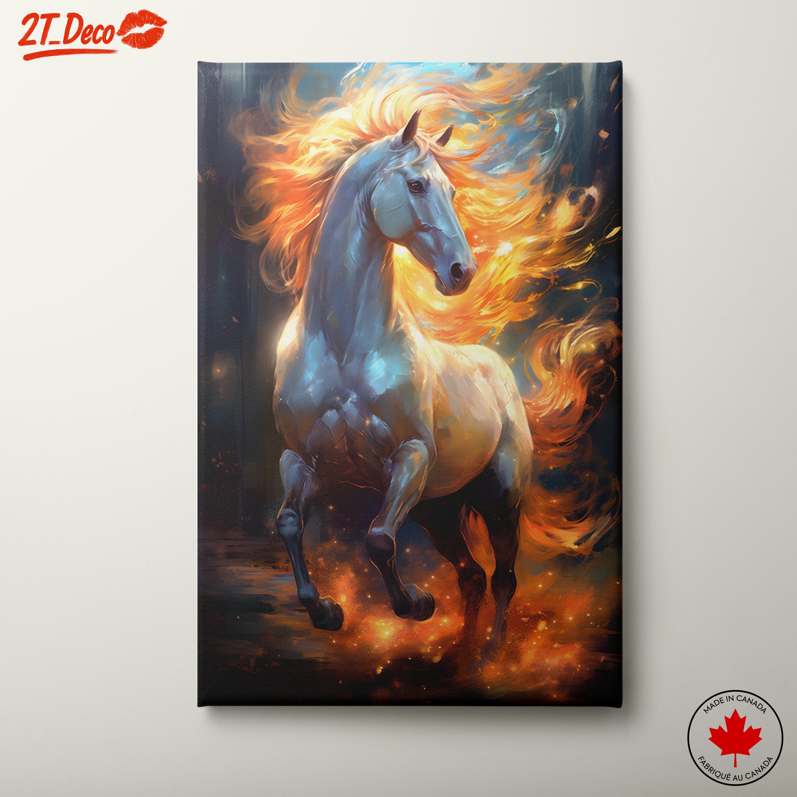Majestic Fiery Horse Art