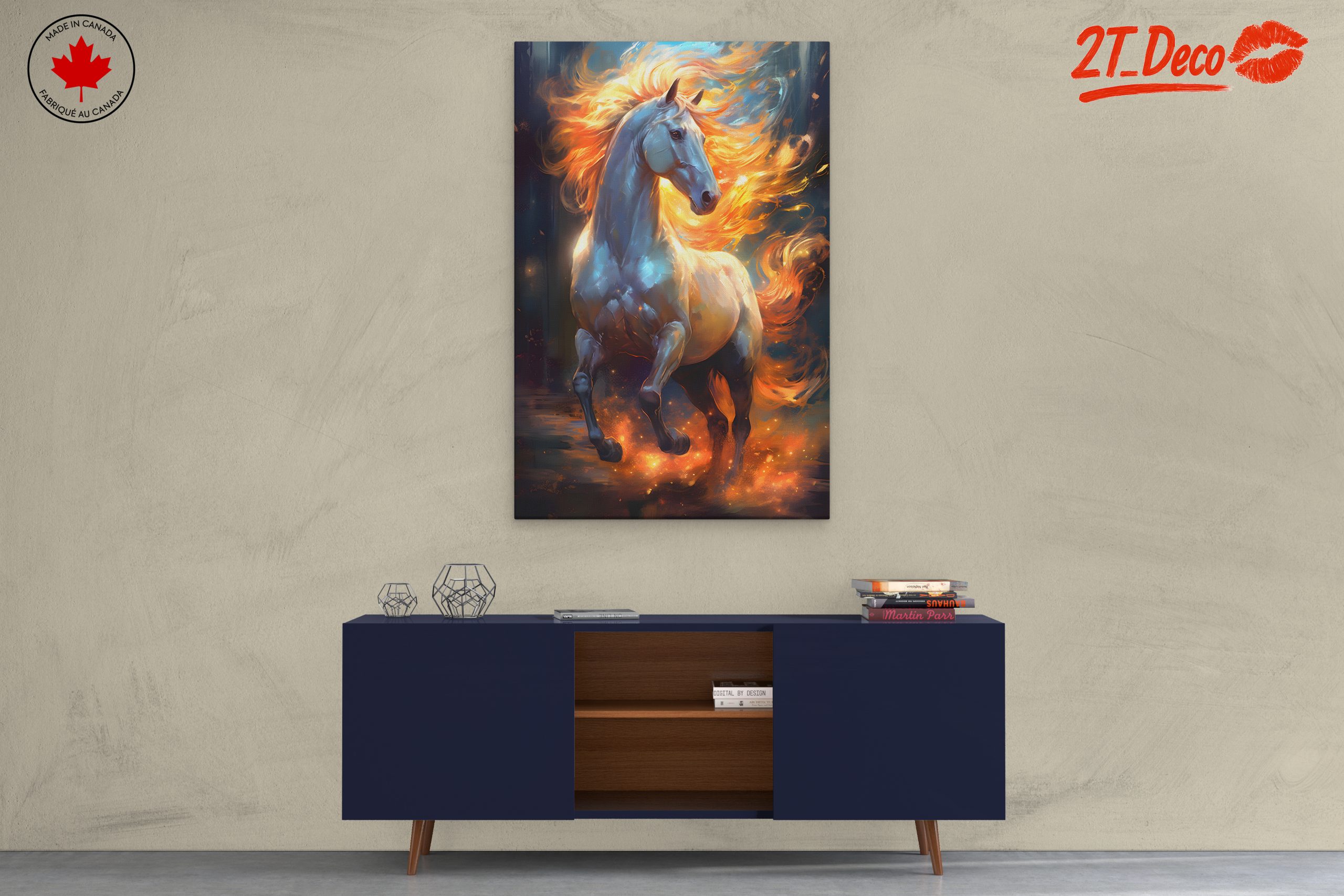 Majestic Fiery Horse Art - Image 3