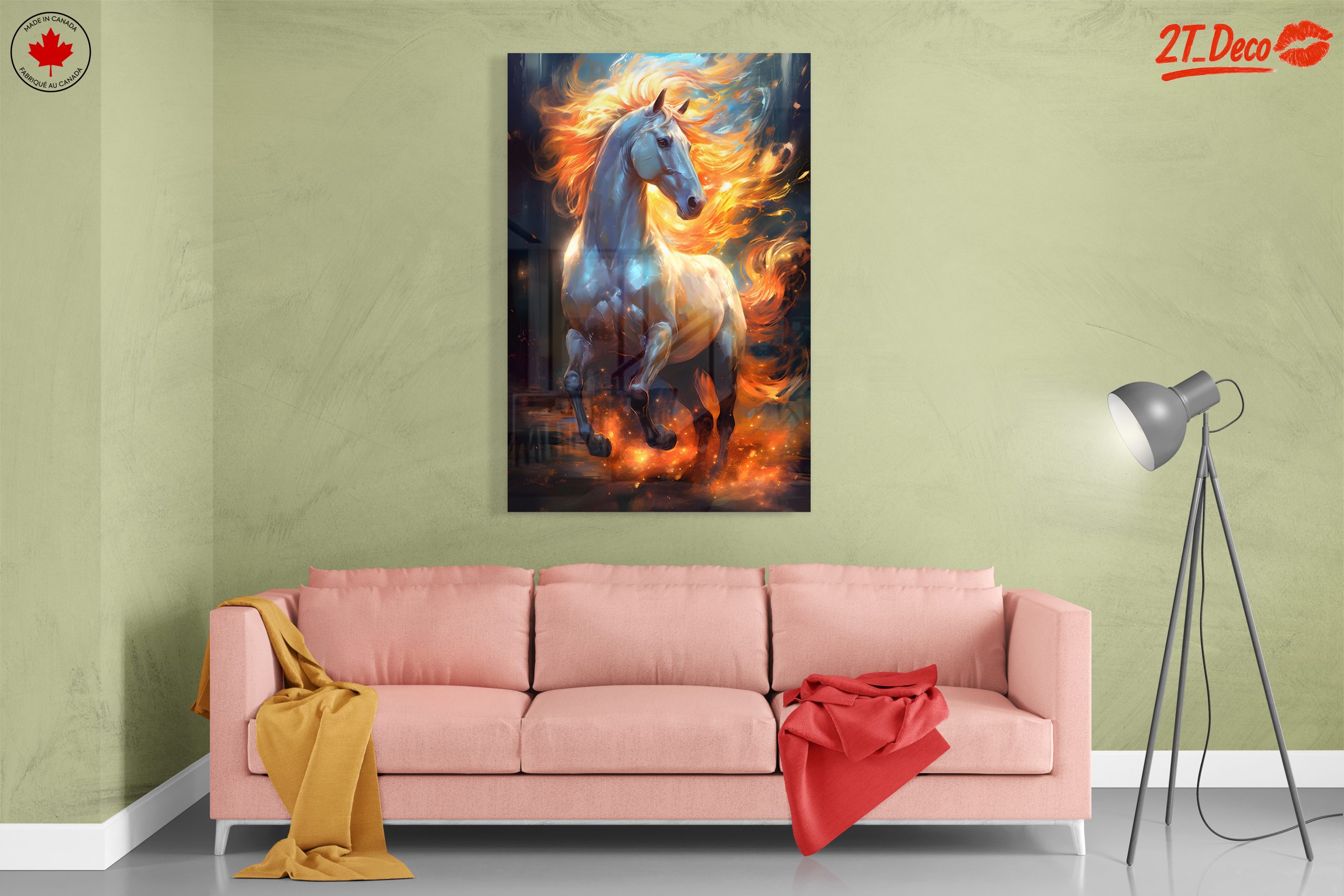 Majestic Fiery Horse Art - Image 7