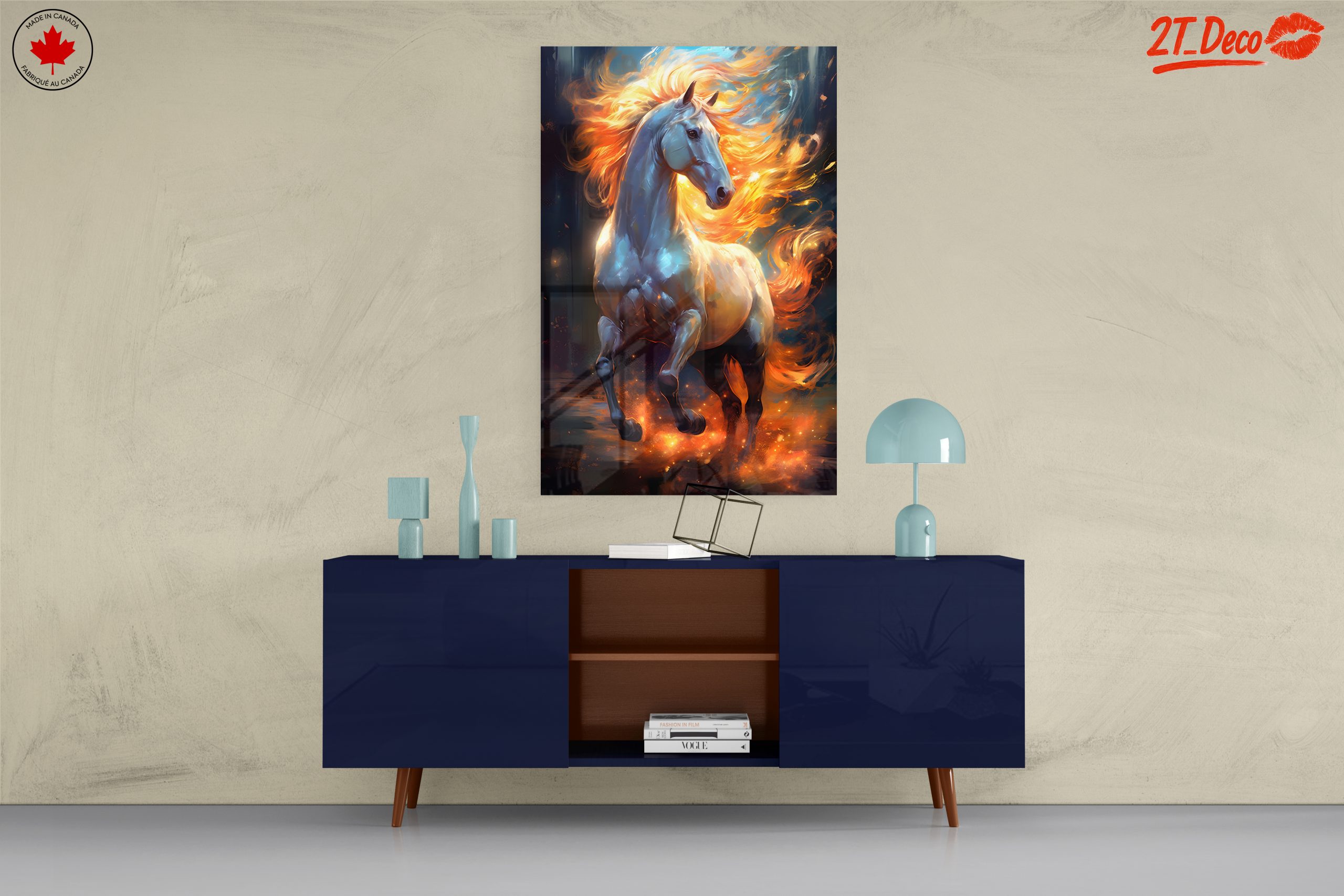 Majestic Fiery Horse Art - Image 8