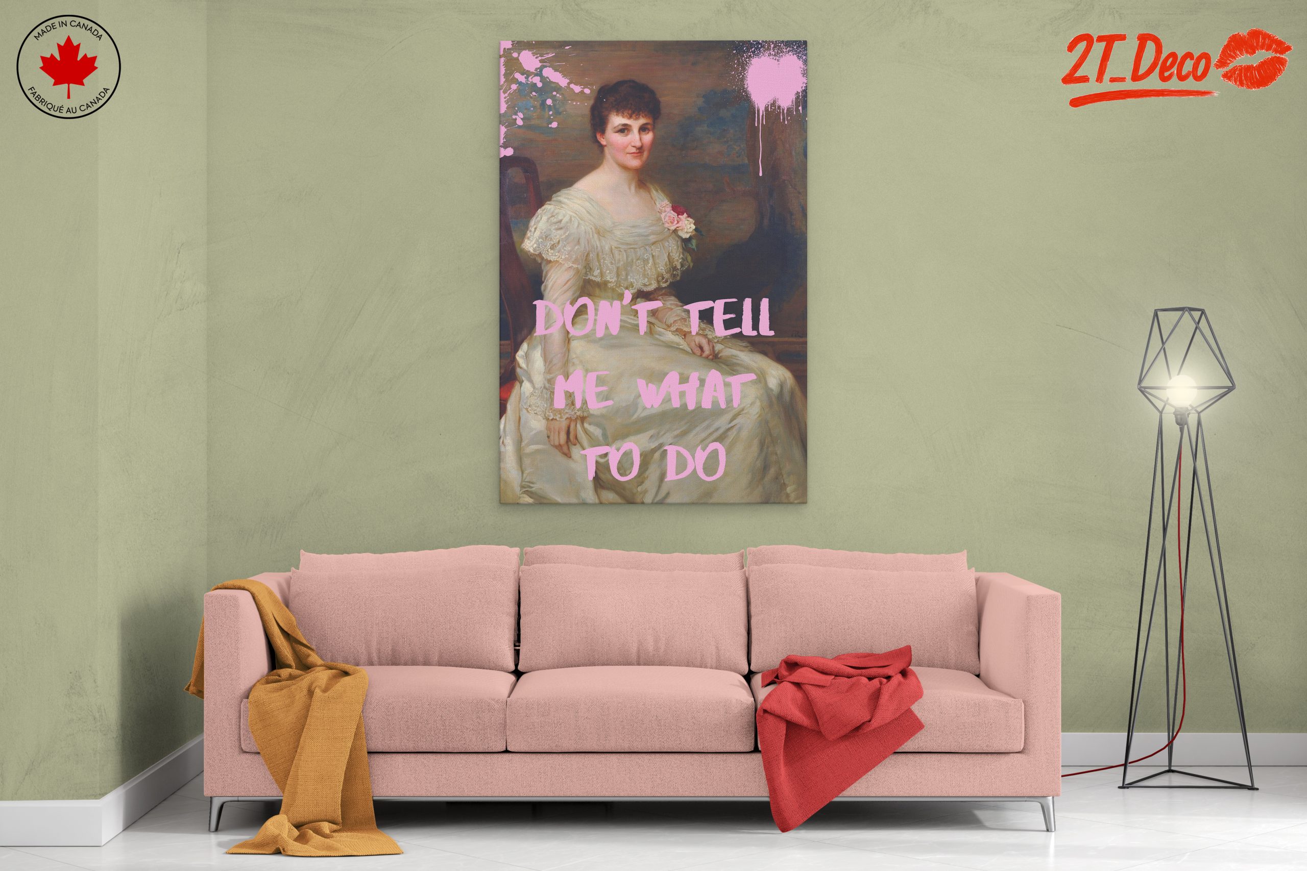 Contemporary Portrait with Bold Text - Image 2