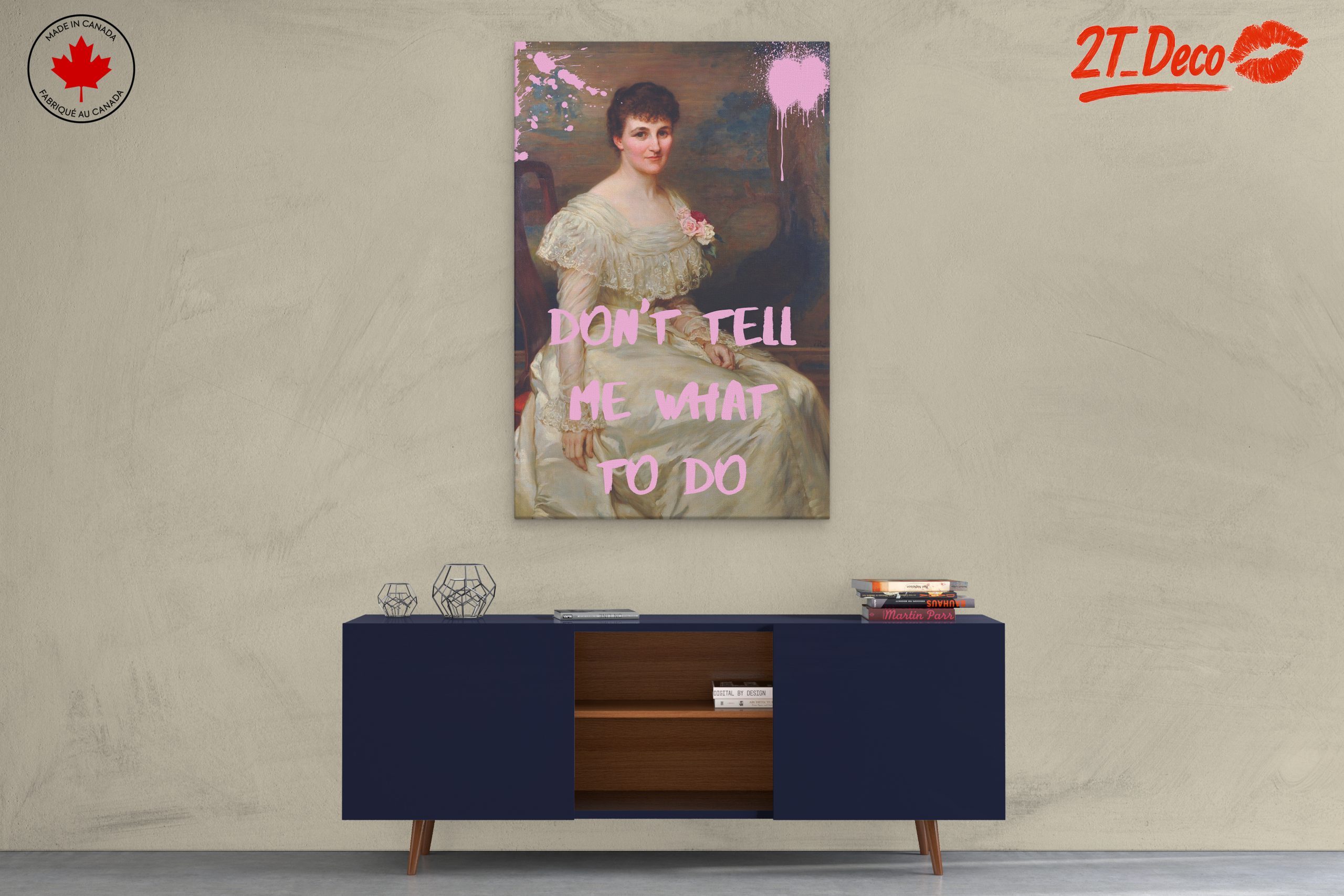 Contemporary Portrait with Bold Text - Image 3