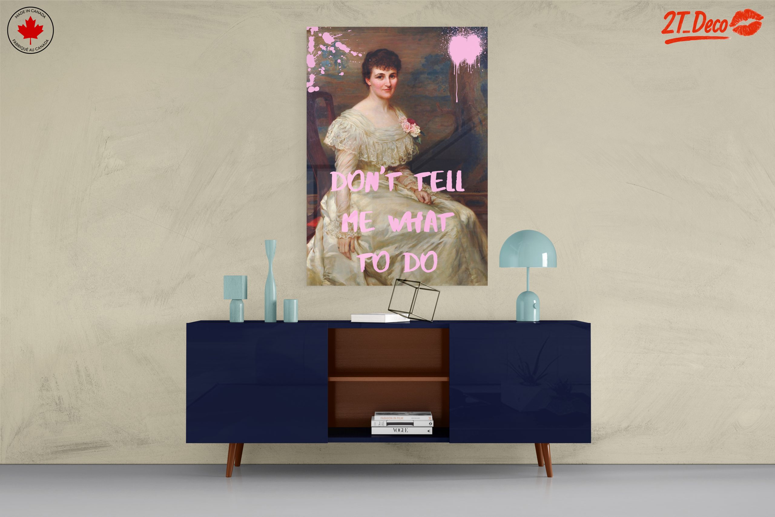 Contemporary Portrait with Bold Text - Image 8