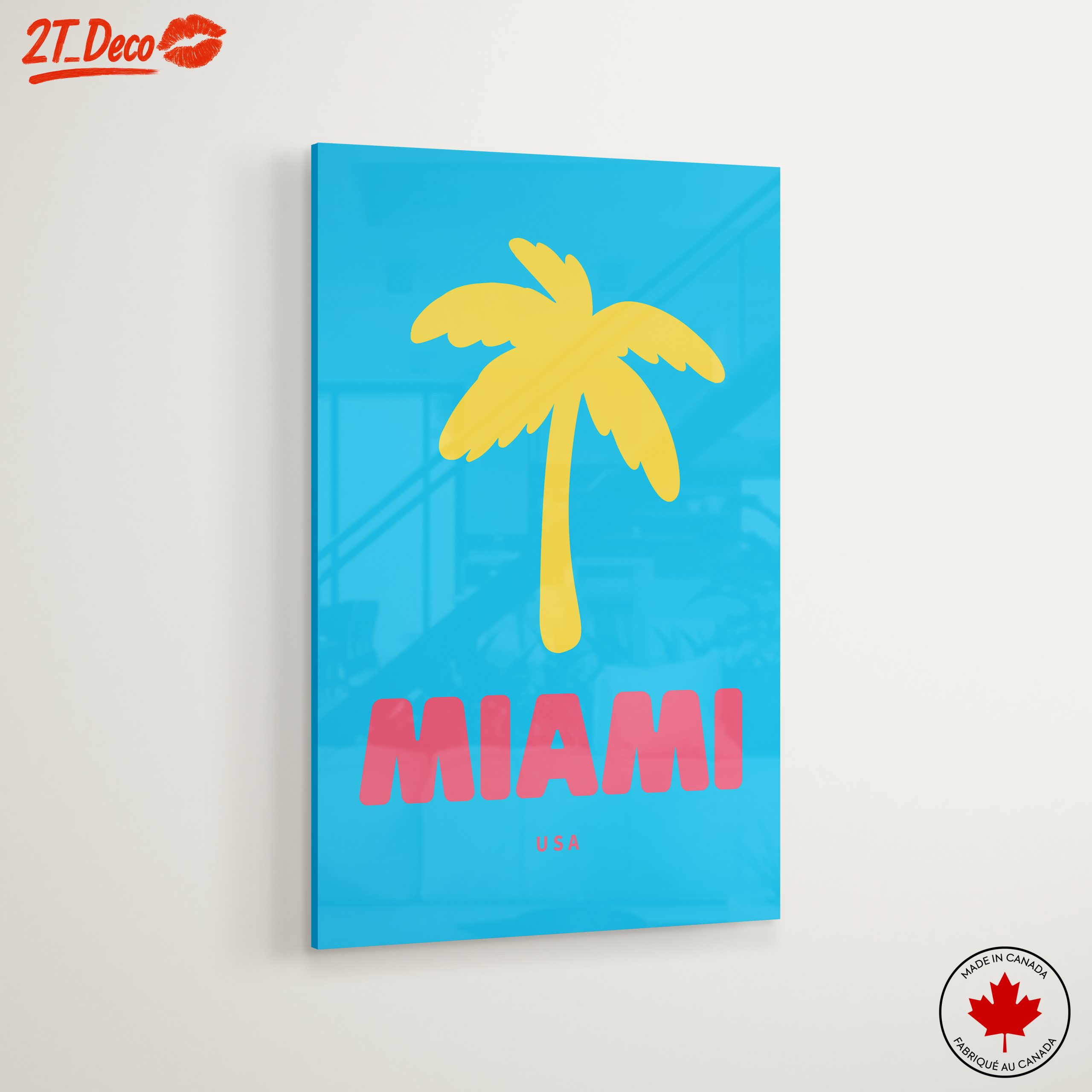 Vibrant Miami Palm Tree Art - Image 6