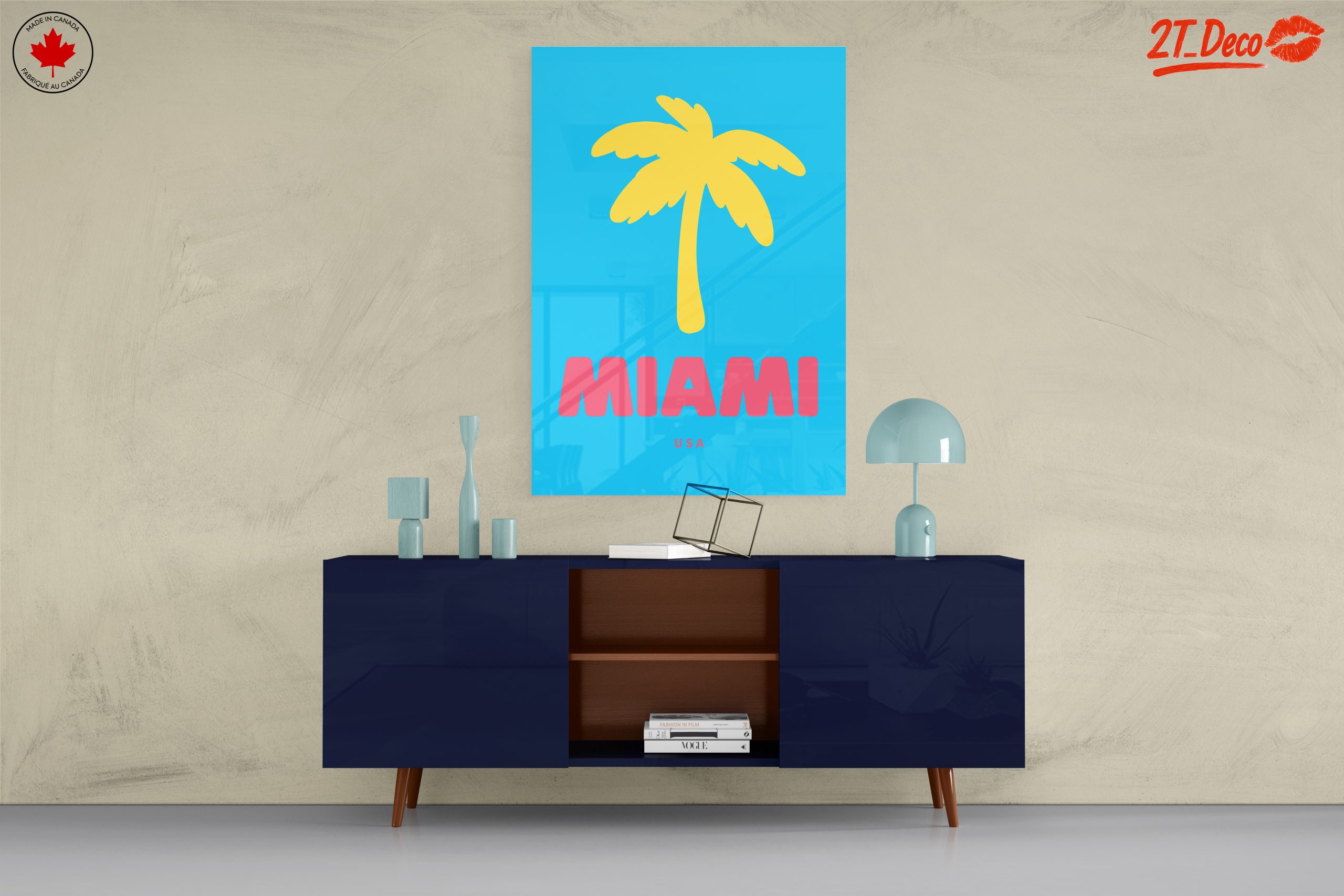 Vibrant Miami Palm Tree Art - Image 8
