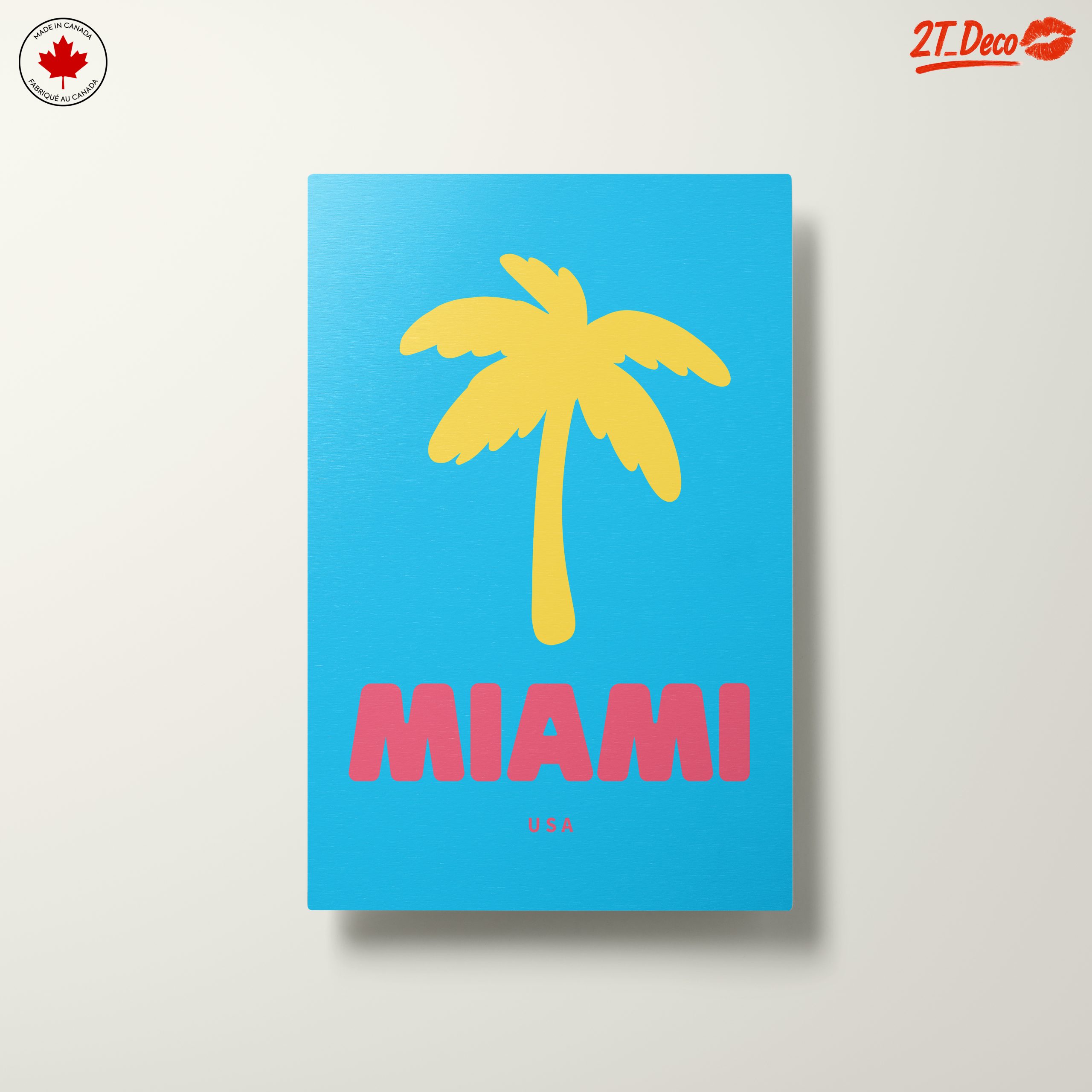 Vibrant Miami Palm Tree Art - Image 10