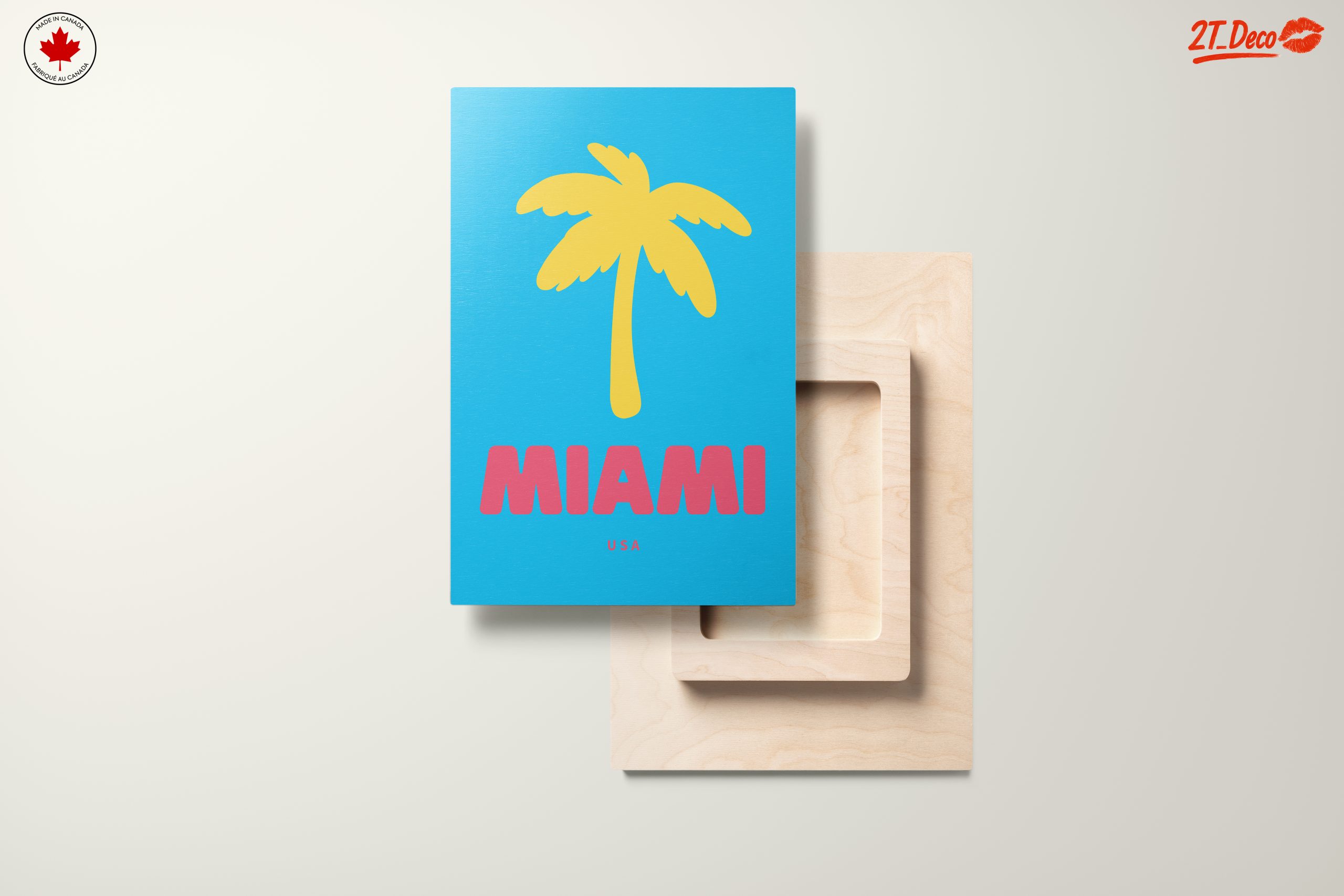 Vibrant Miami Palm Tree Art - Image 11