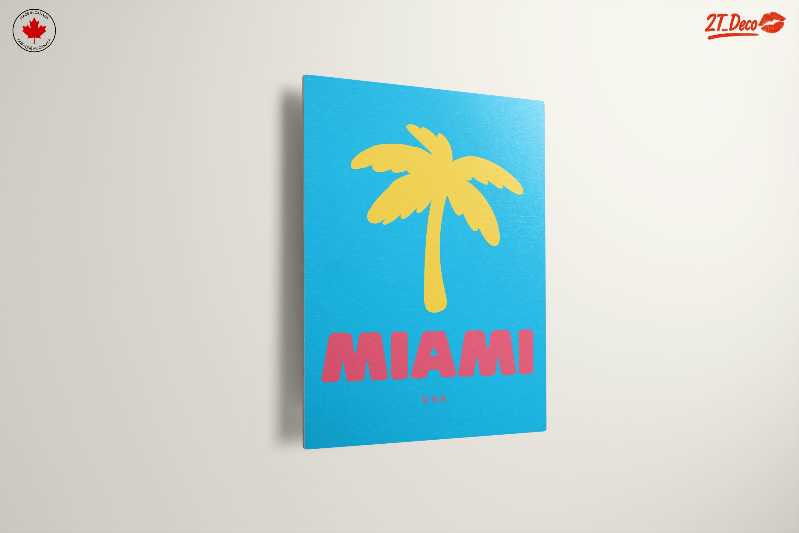 Vibrant Miami Palm Tree Art - Image 13