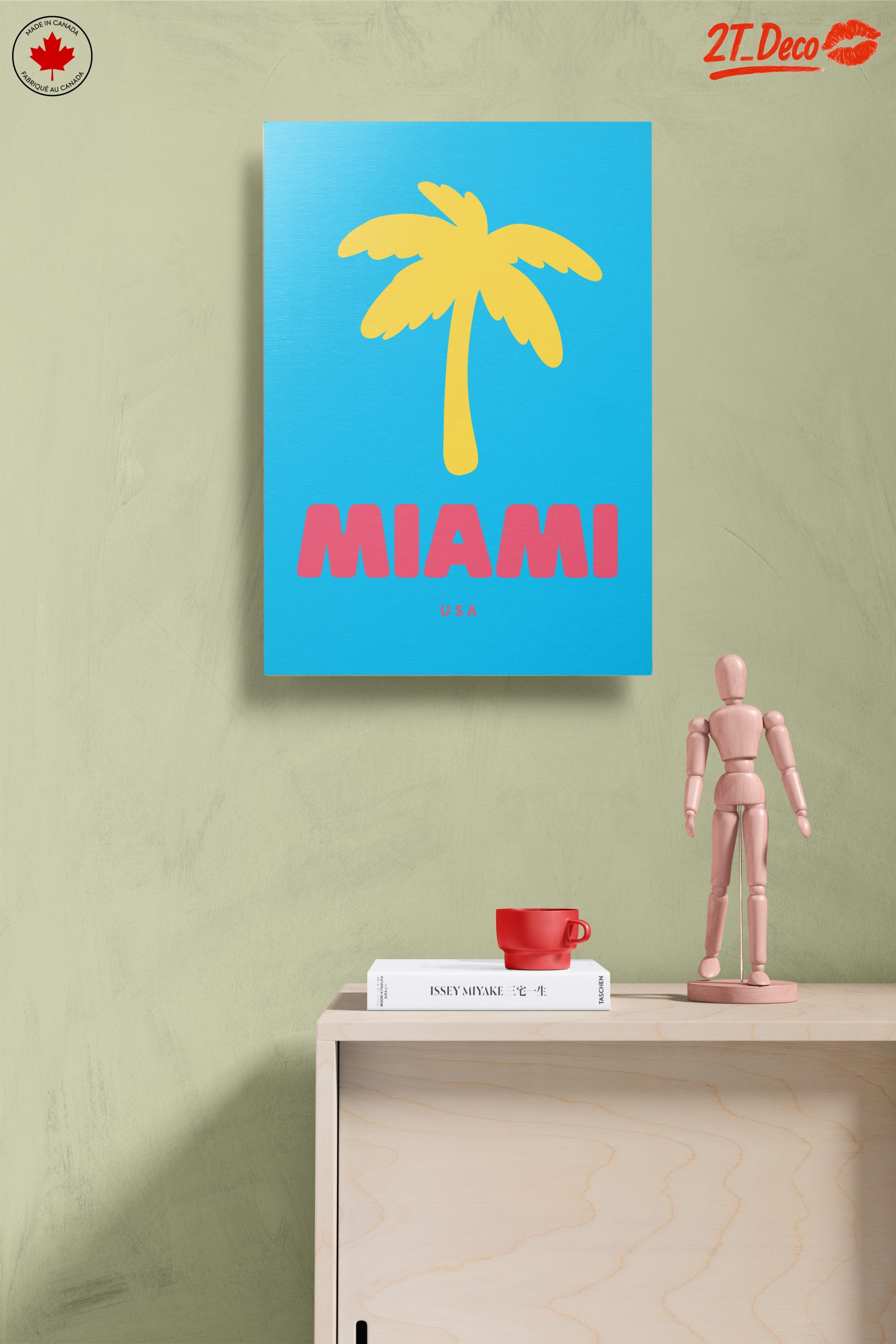 Vibrant Miami Palm Tree Art - Image 14