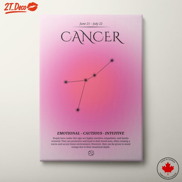Stylized Cancer Zodiac Art