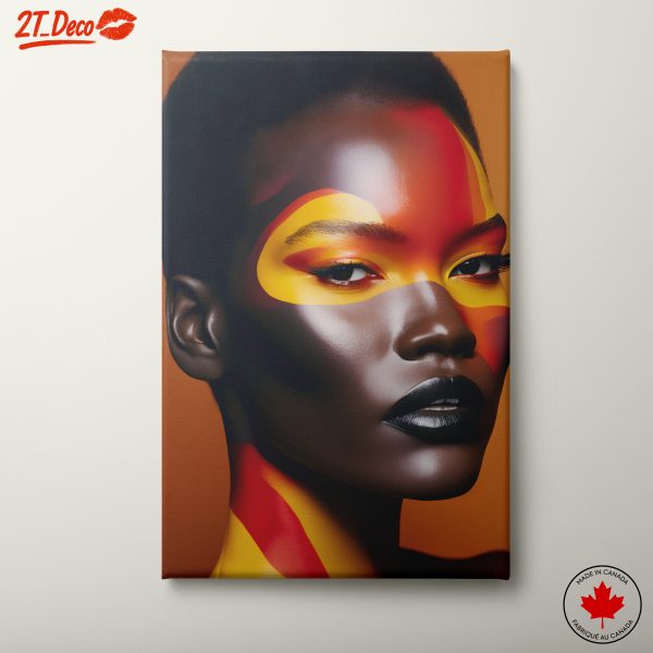 Bold Contemporary Portrait with Colorful Face Paint