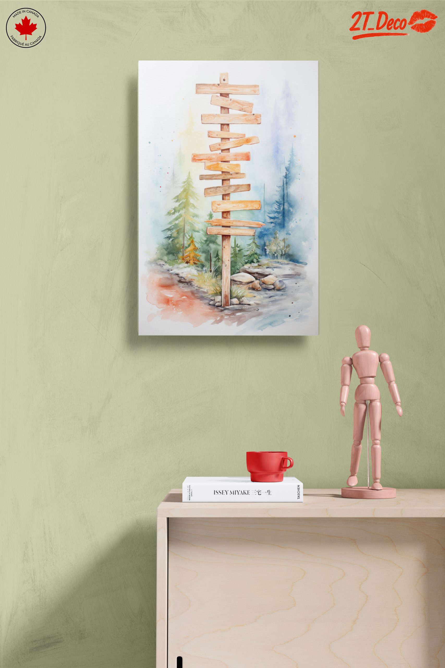Wooden Signpost in Serene Forest - Image 14