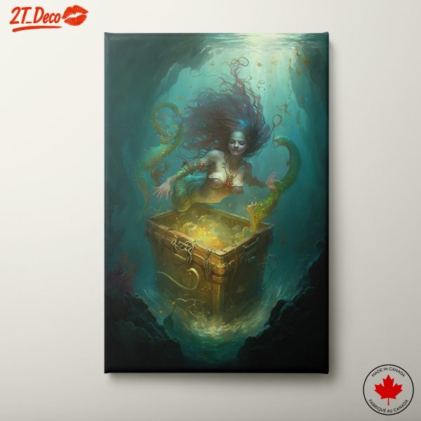 Enchanting Mermaid Discovering Treasure