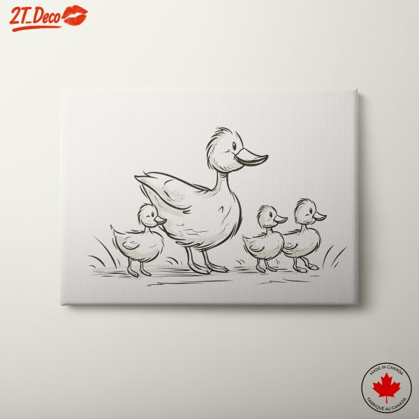 Charming Duck Family Illustration