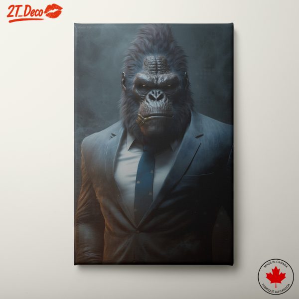 Stylized Gorilla Character in Suit Artwork