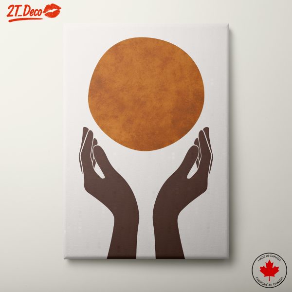 Abstract Hands Holding a Circle