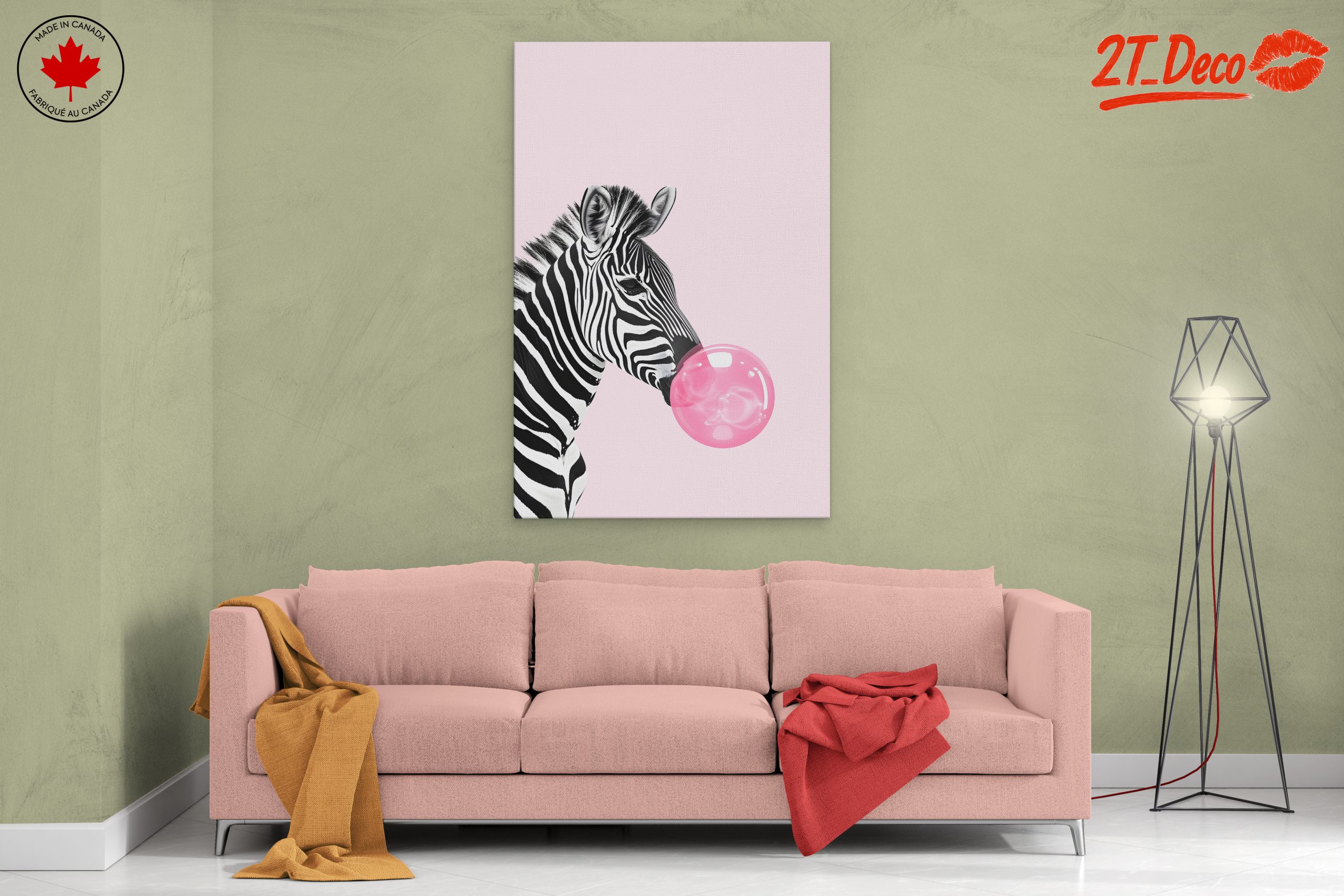 Zebra Blowing Bubble Gum Art - Image 2