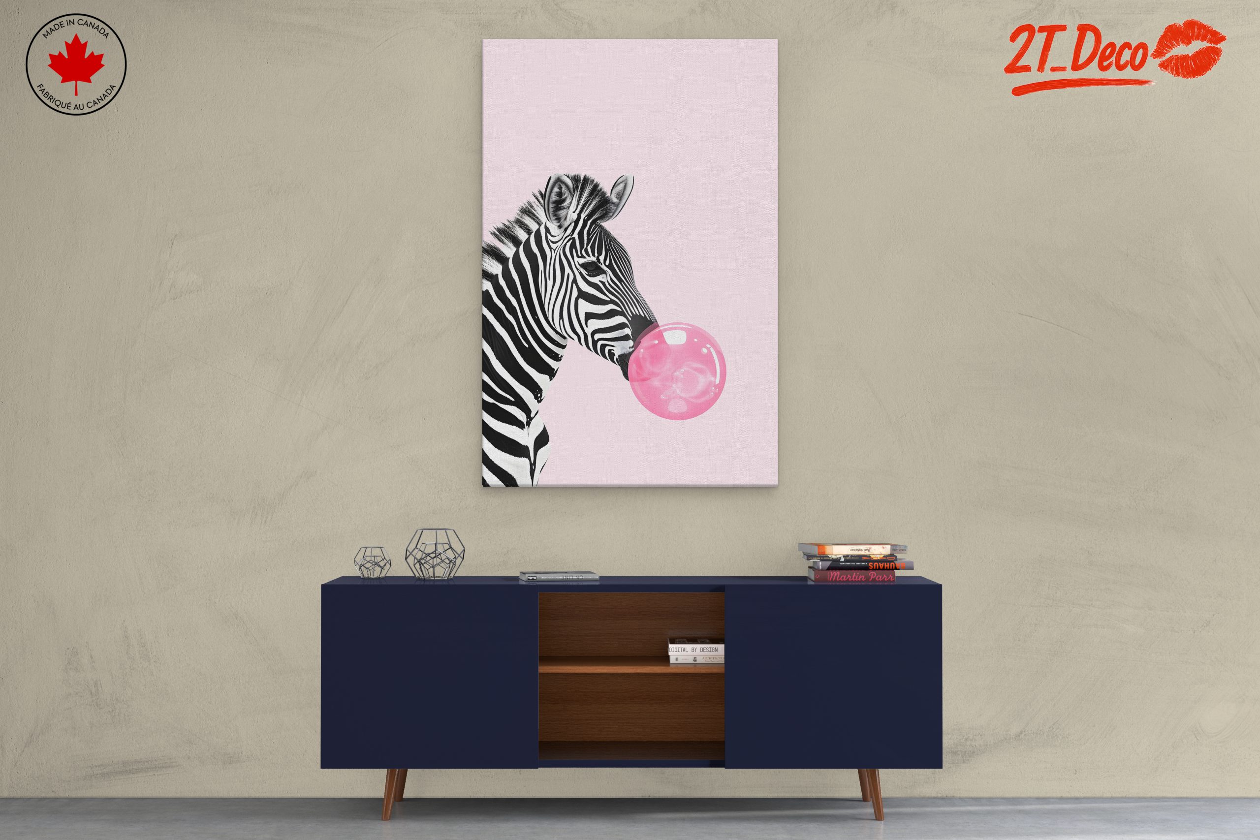 Zebra Blowing Bubble Gum Art - Image 3