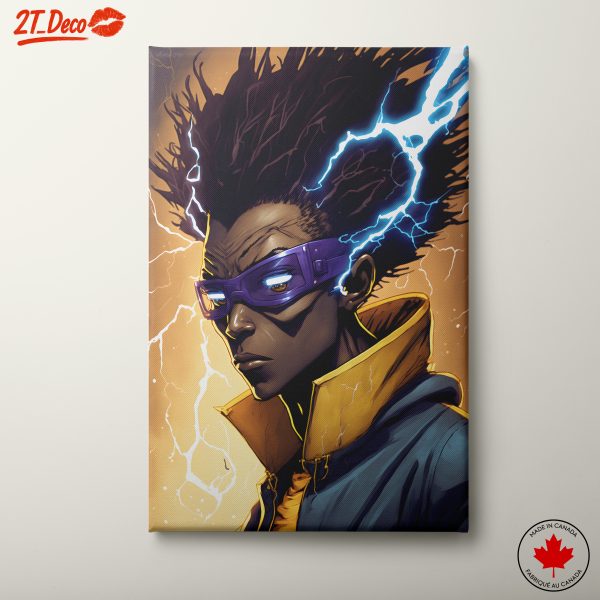Vibrant Dynamic Character Art with Lightning
