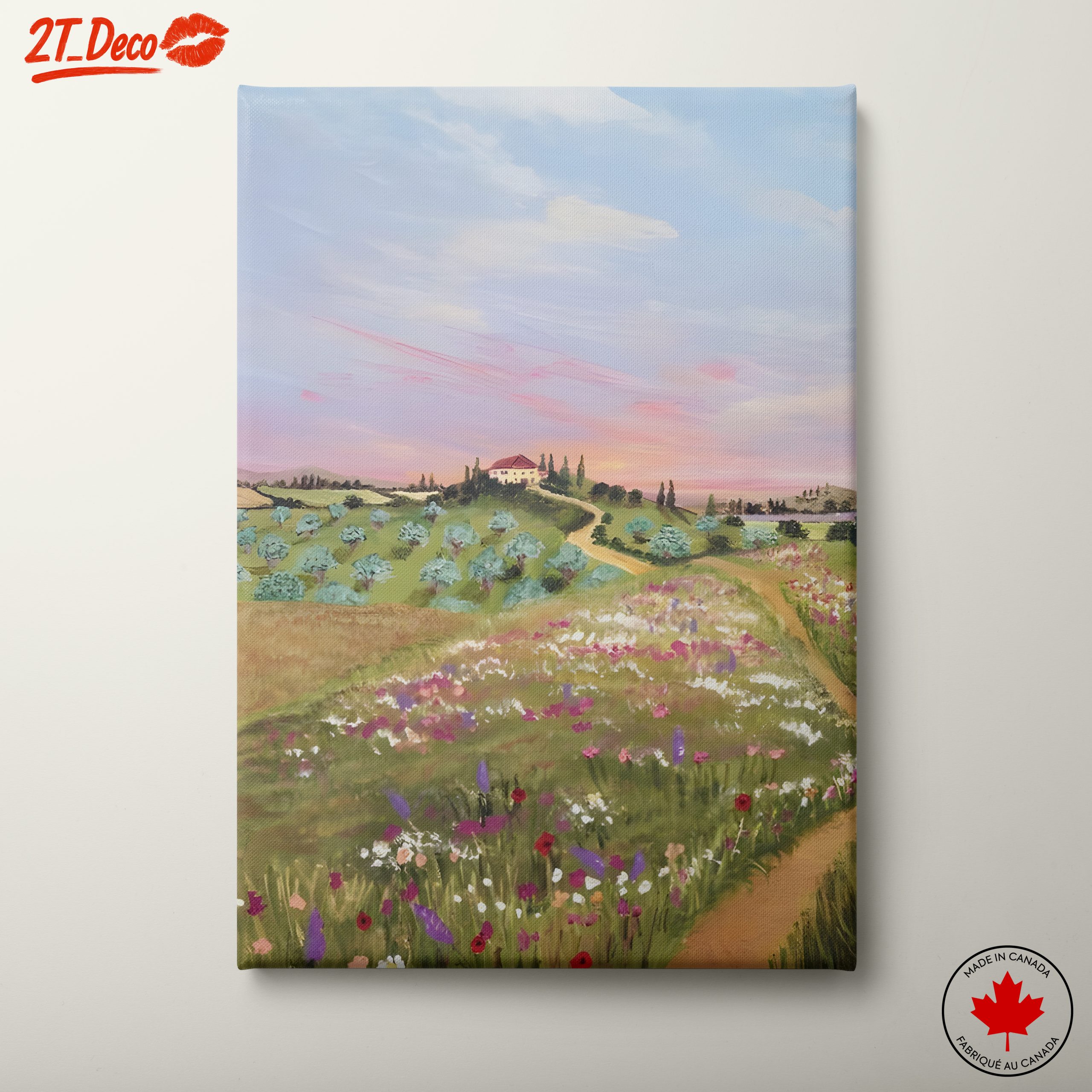 Serene Adventure Landscape with Flowers
