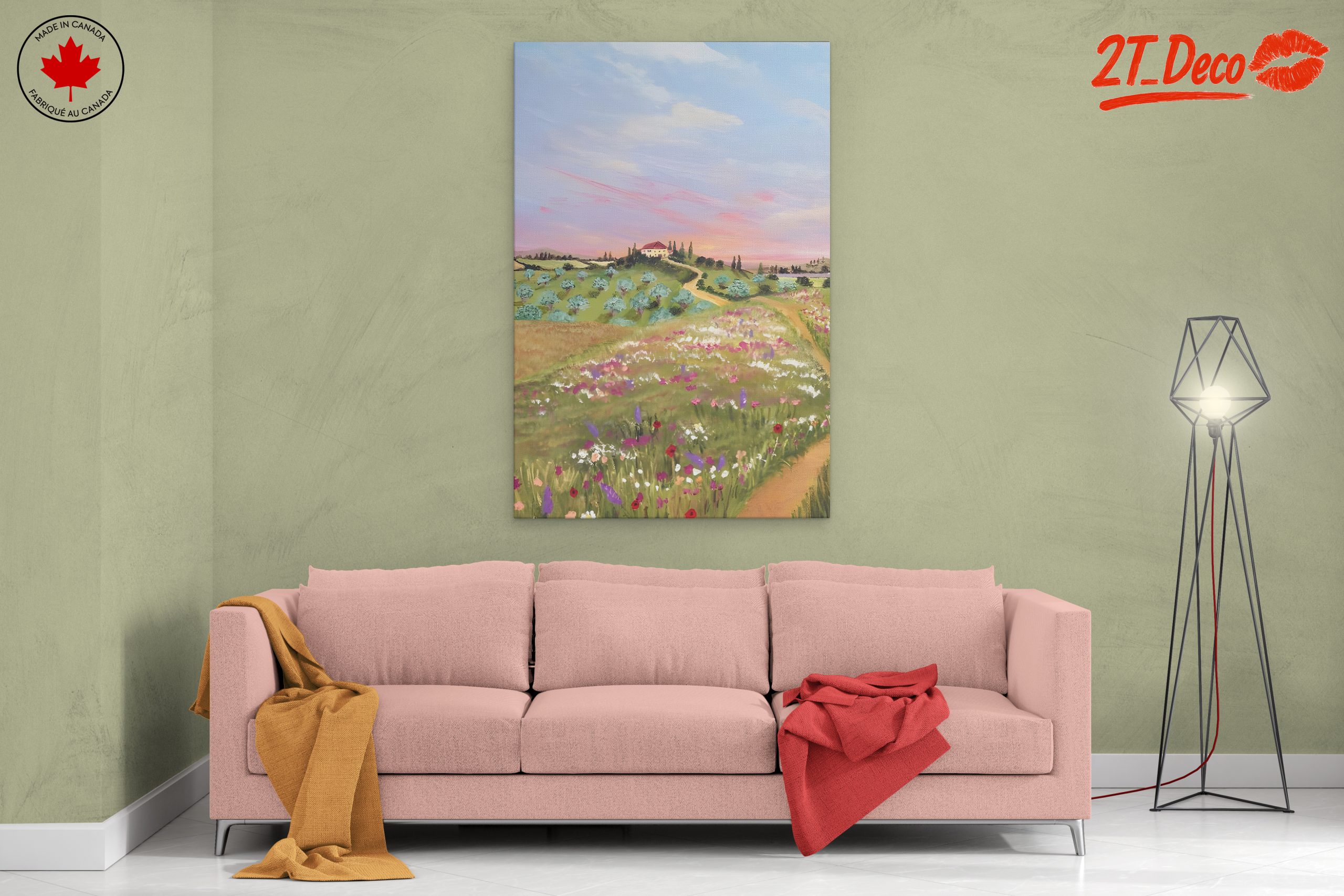Serene Adventure Landscape with Flowers - Image 2