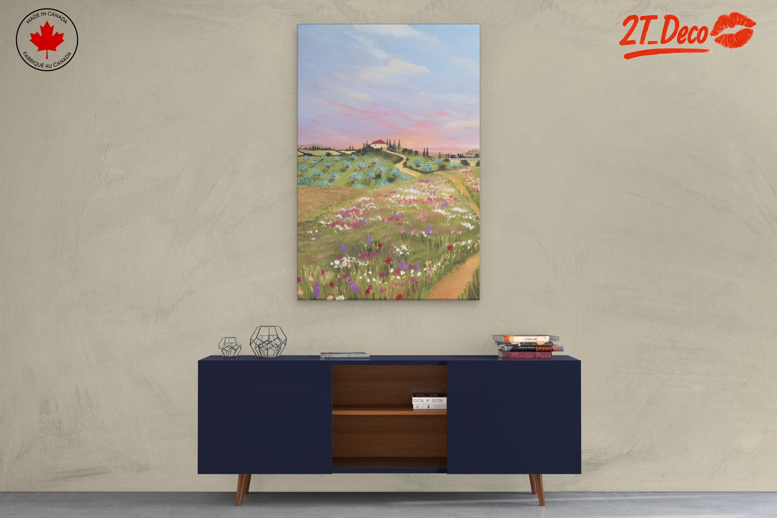 Serene Adventure Landscape with Flowers - Image 3