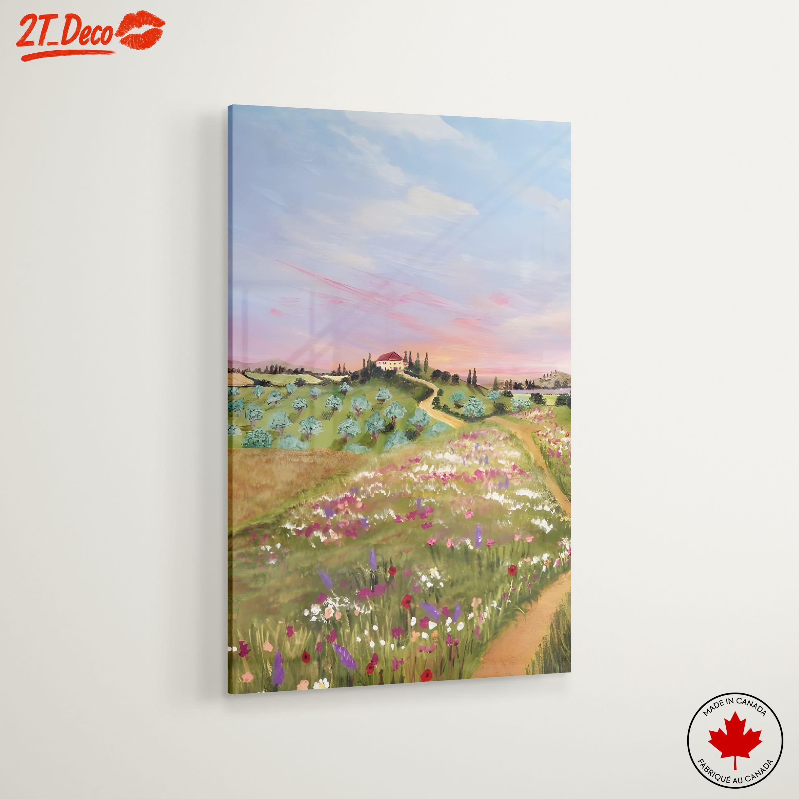 Serene Adventure Landscape with Flowers - Image 6
